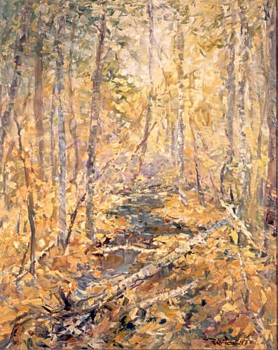 백두산자작림 · 캔버스에 유채 · 71×88.5cm · 1998