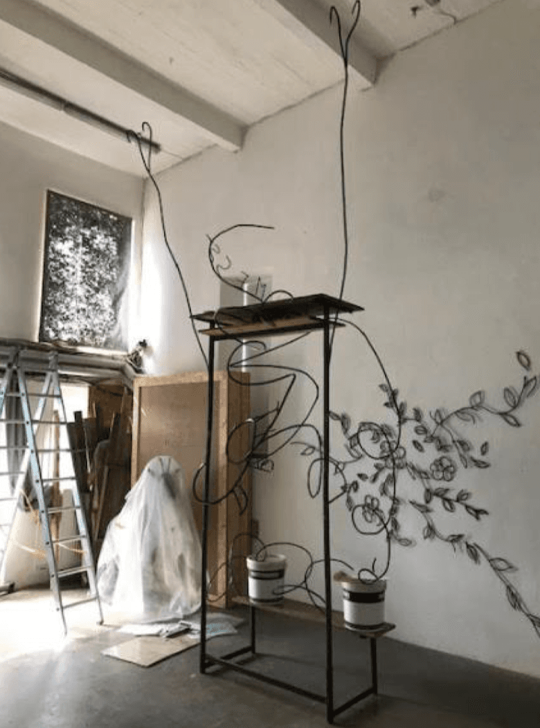 Petrit Halilaj_Abetare (Table) · Steel_wood · 440 x 250 x 180 cm · 2019 · Petrit Halilaj_Abetare (Table) · Steel_wood