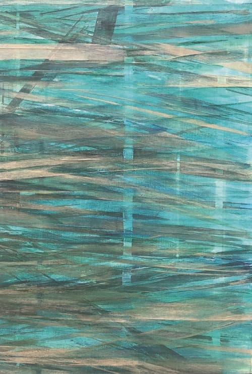 강귀화_바람의 이미지 · Paper&Acrylic on canvas · 63x91.5cm · 2019 · Paper&Acrylic on canvas