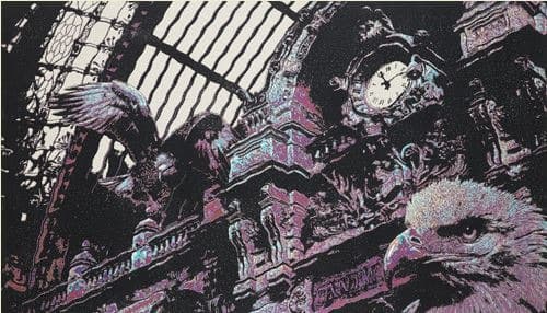 공존(共存) · 캔버스에 채각(彩刻)기법 · 97×162cm · 2012
