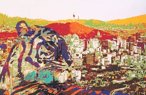 공존(共存)-1736 · 캔버스에 채각(彩刻)기법 · 112.1×162.2cm · 2017