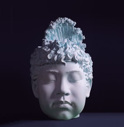 나의 바다 IV · FRP_채색 · 50x50x87cm · 2019