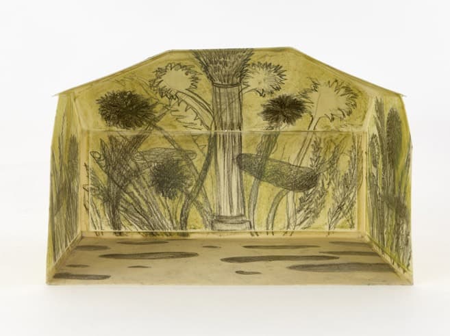 El Paraiso Perdido · graphite on paper. wax · 15.5 (h)x21(w)x11(d) cm · 2011 · El Paraiso Perdido · graphite on paper. wax