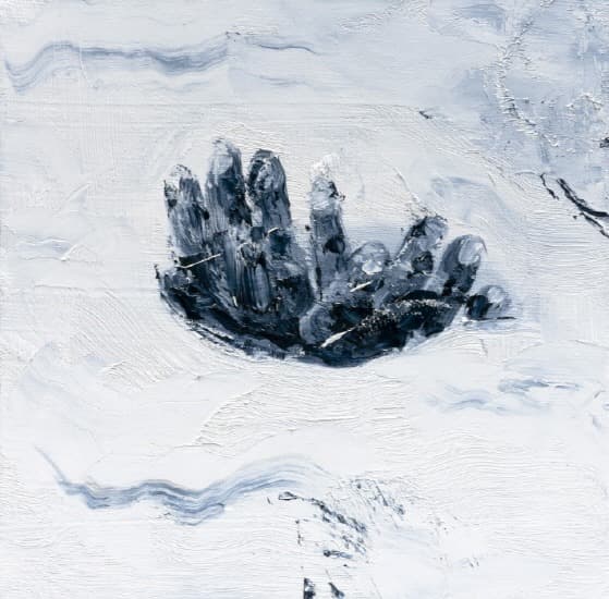 언 손 · Oil on canvas · 30 x 30 (cm) · 2019 · Numbed Hands · Oil on canvas