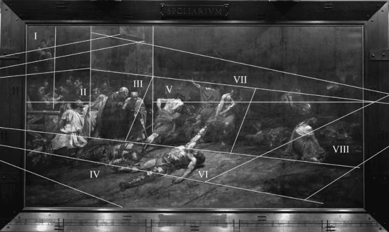 Perspective Coordinates of Spoliarium · lightbox_text · 65.4 x 88 x 10.7 cm · 2019 · Perspective Coordinates of Spoliarium · lightbox_text
