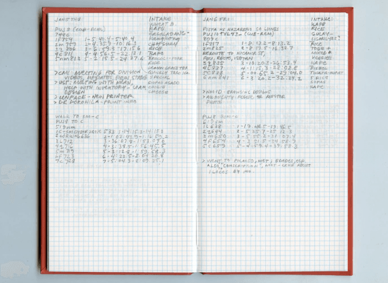 Employee 55 · size variable · installation: documents from Calubayan’s employment at the National Museum of the Philippines in 2010-13 · Employee 55