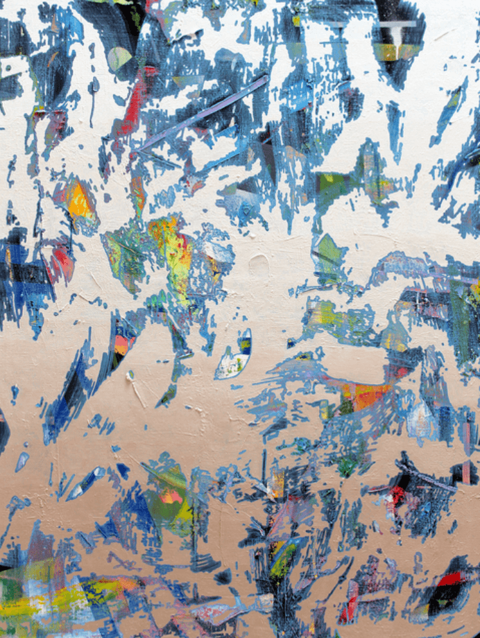Sneaky Pete · Oil_Acrylic and Spray Paint on Linen · 121.9 × 91.4 cm · 2019 · Sneaky Pete · Oil_Acrylic and Spray Paint on Linen