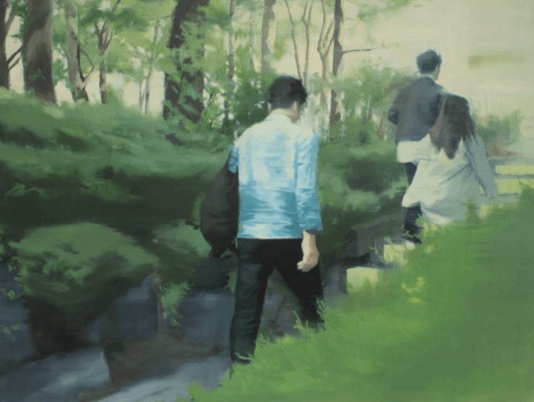 손민석_물을 입은 남자 · Oil on Canvas · 97 X 130.3 cm · 2019 · A man in water · Oil on Canvas