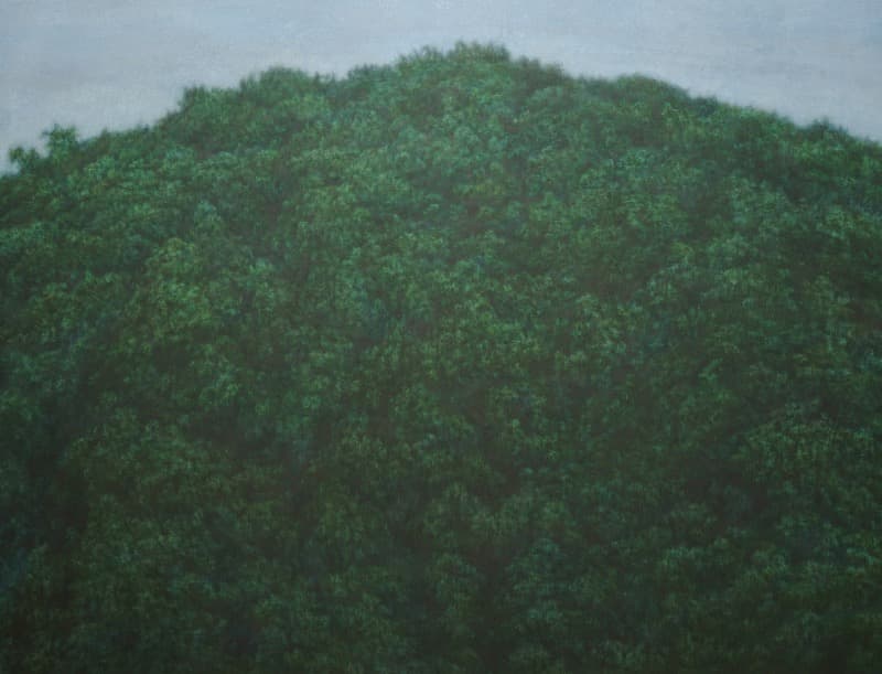 이현호_산 · 한지에 채색 · 112.1x145.5cm · 2019 · Mountain