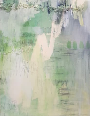 지금-모든 것이 포인트 · 캔버스천 위에 혼합재료 · 53.2x41cm · 2019 · Now-point