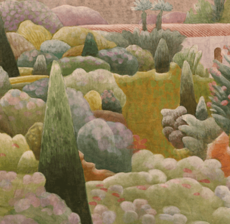 이고운_Garden In Dream · 종이에 과슈 · 30×30cm×4 · 2019 · Garden In Dream · Gouache on Paper