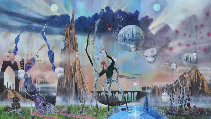 종種들이 만날 때 · Oil color On Canvas · 270x155cm · 2018 · When I meet species · Oil color On Canvas