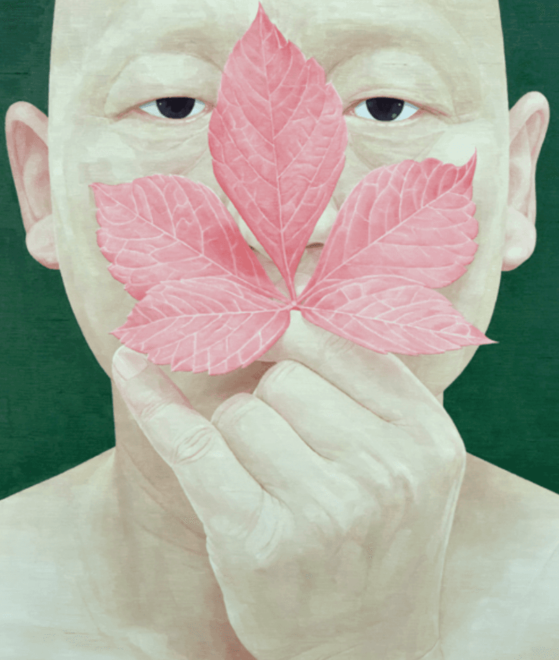 변웅필_한 사람으로서의 자화상-담쟁이 · 캔버스에 유채 · 120×100cm · 2016 · Self-portrait · Oil on canvas