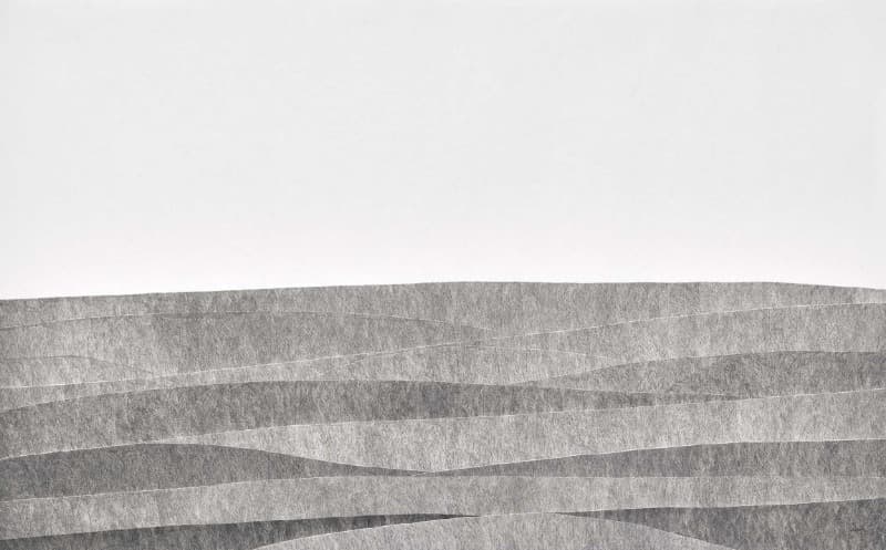 쌓여진 순간들 · 한지에 먹 · 94x151cm · 2019 · Sedimented moments · oriental ink on hanji