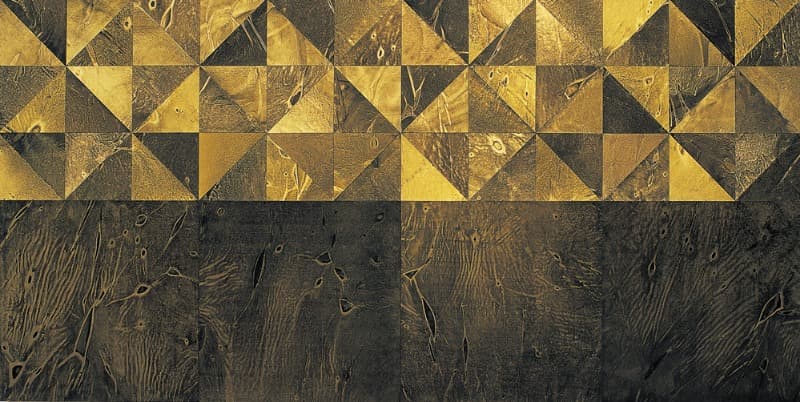 흑색만다라 · acrylic on cardboard · 85x170cm · 2003 · Dark Mandara · acrylic on cardboard