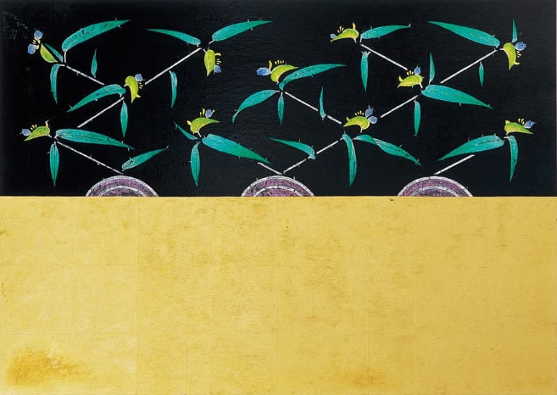 달맞이꽃-A · Oil on cardboard · 105x74cm · 2000 · Evening primrose-A · Oil on cardboard