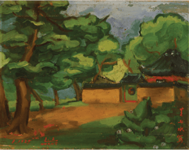 계림풍경 · 캔버스에 유채 · 39X50cm · 1927 · landscape of Gyerim · Oil on canvas