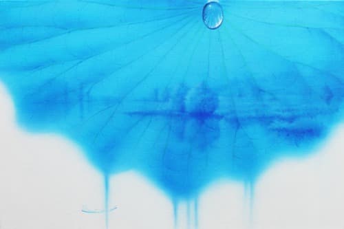 Blue Moon-space · Oil on Canvas · 27x41cm · 2019 · Blue Moon-space · Oil on Canvas