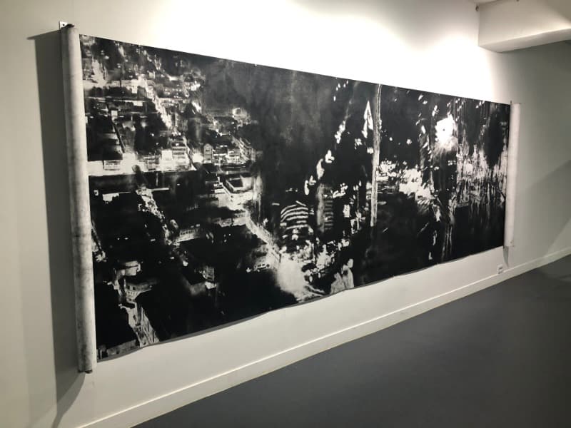 Drawing(Cityscape) · Conte on Paper · 150x450cm · 2019 · Drawing(Cityscape) · Conte on Paper