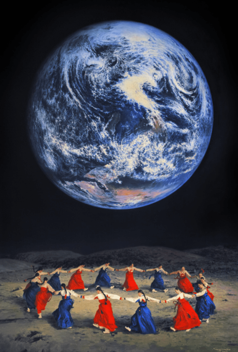 김상우_달의해변 · 캔버스에 유채 · 193.9×130cm · 2017 · moon beach · Oil on canvas