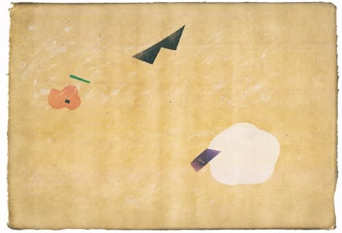 바람 부는 날 · 한지 위에 혼합재료 · 63x91cm · On a windy day