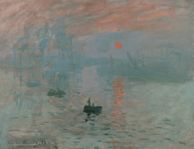 인상;해돋이 · 캔버스에 유채 · 48X63 · 1872 · Impression : Sunrise · Oil on canvas