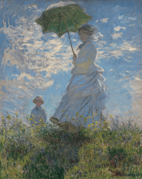 파라솔을 든 여인 - 카미유와 장 · 캔버스에 유채 · 100 x 81cm · 1875 · Woman with a Parasol - Madame Monet and Her Son · Oil on canvas