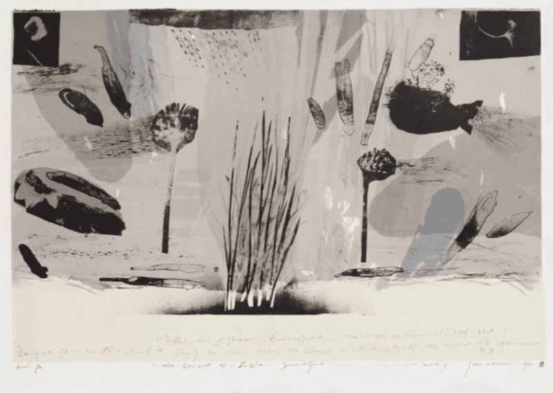 마르는 정물 · Lithography · 56X84cm · 2019 · Etude Drought Still Life · Lithography