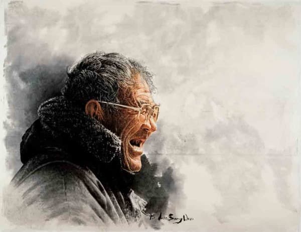 이상원인물화展 포스터