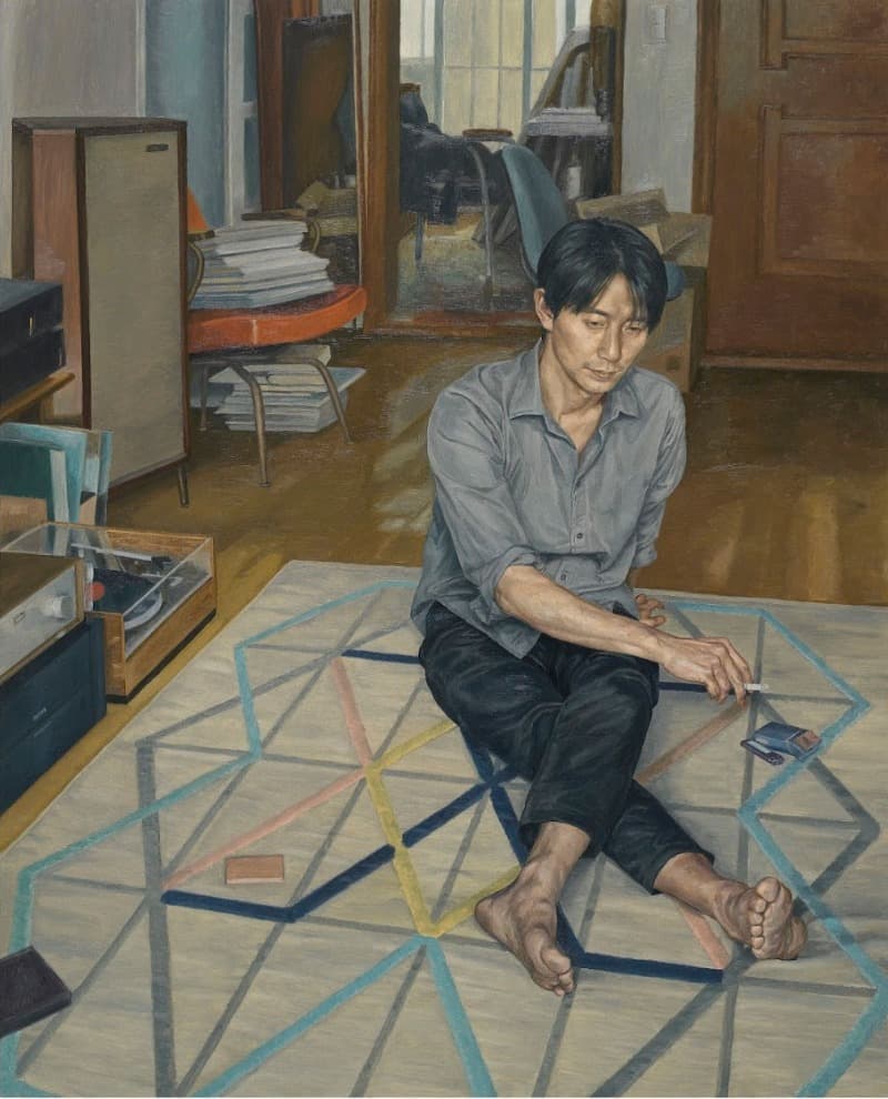 서동욱 〈담배를 피우는 DW〉 · 캔버스에 유화 · 162.2x130.3cm · 2019 · Smoker DW
