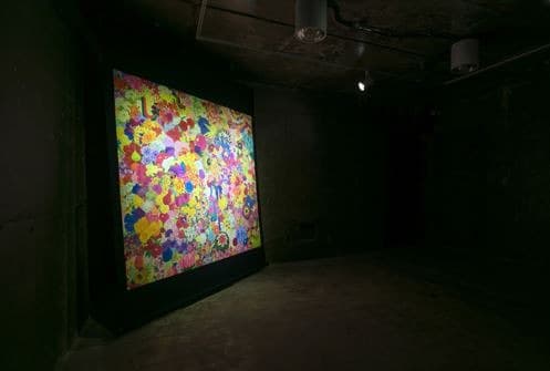 여러 가지 구슬_꽃 · 종이에 수묵채색 · 179×191cm · 2019 · Many Different Marbles_flower