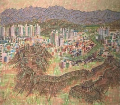 서장대에서 본 광교산 · 캔버스에 유채 · 172x191cm · 2019 · Gwanggyo Mountain · Oil on Canvas