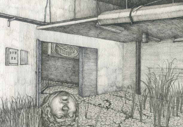 우연히 마주친 – life and death · 종이에 펜 · 24×32cm · 2018 · Life and death · Pen drawing