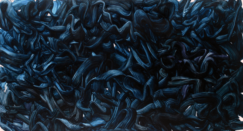 Black surface · Oil on canvas · 120X220cm · 2019 · Black surface · Oil on canvas