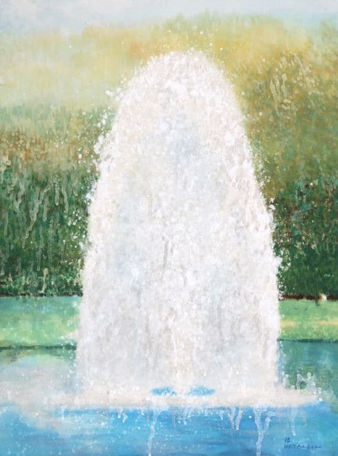 floating_fountain_#06 · 순지에 채색 · 73×53cm · 2018 · floating_fountain_#06