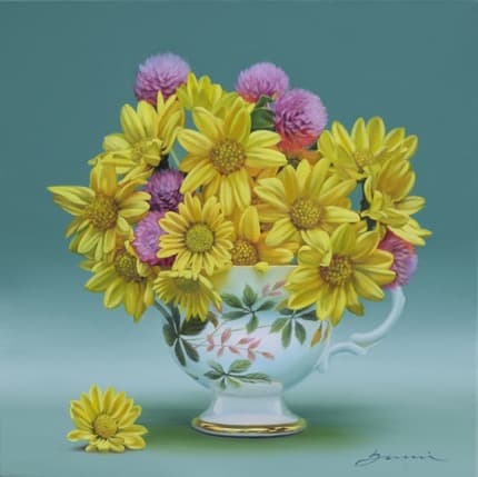 다화茶話 · Oil on Canvas · 45.5x45.5cm · 2019 · A tea-table talk · Oil on Canvas