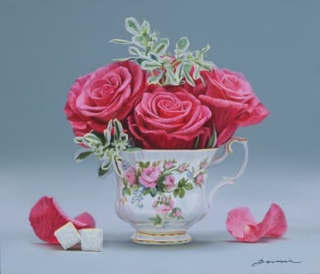 다화茶話 · Oil on canvas · 53x45.5cm · 2019 · A tea-table talk · Oil on Canvas