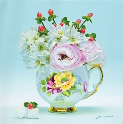 다화茶話 · Oil on Canvas · 60.6x60.6cm · 2019 · A tea-table talk · Oil on Canvas
