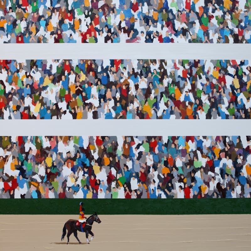 the crowd · oil on canvas · 200x200cm · 2019 · the crowd · oil on canvas