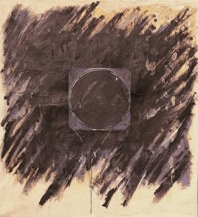 소리 85(sound 85) · acrylic and paper on canvas · 144.2x156.5cm · 1985 · sound 85 · acrylic and paper on canvas