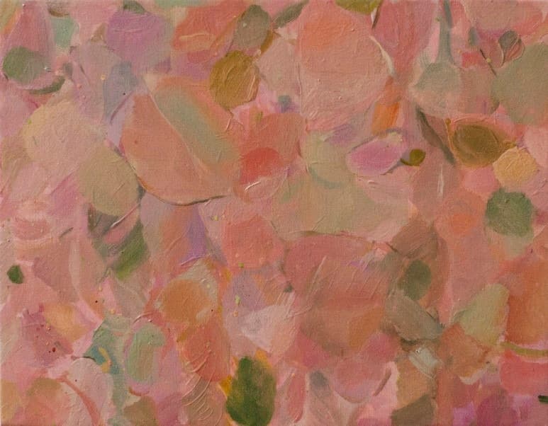 Pink water · Oil on canvas · 32×41cm · 2019 · Pink water · Oil on canvas