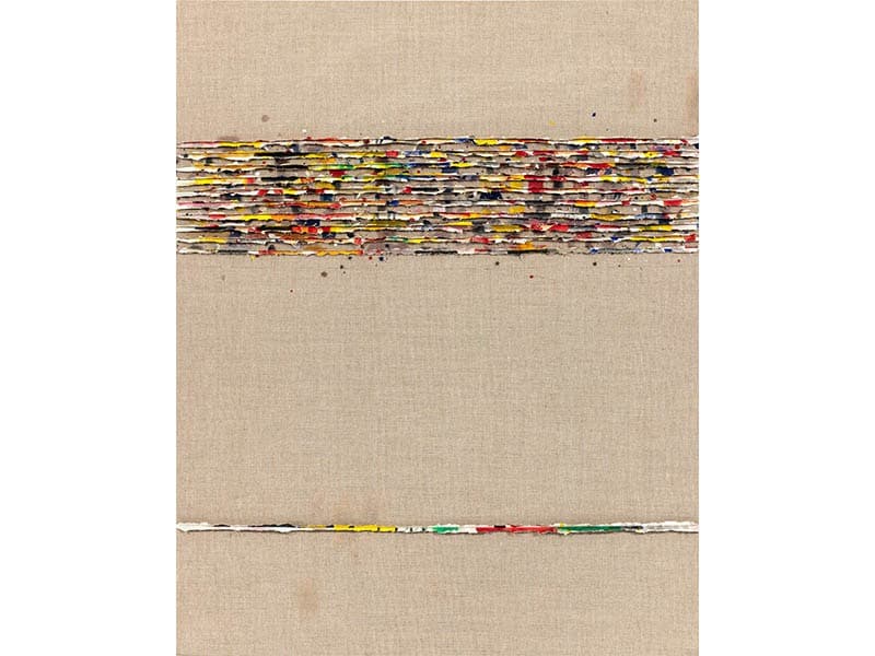 연속성의 마무리 · Acrylic and oil on canvas · 162 x 130 cm · 1994 · Solution de continuité · Acrylic and oil on canvas