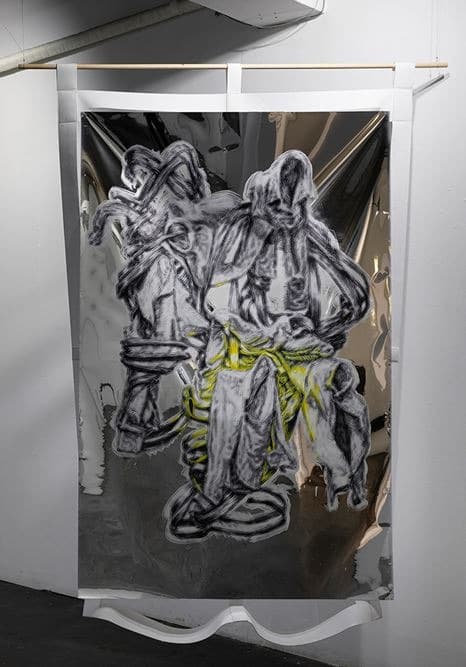 Park's memory 5 · 혼합재료(가변프레임에 은박비닐페인팅) · 176×111cm · 2019 · Park's memory 5 · Compound material