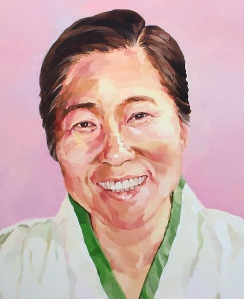 아직 이른 봄이니까요 · 캔버스에 유채 · 100×80cm · 2019 · It is still early spring · Oil on canvas