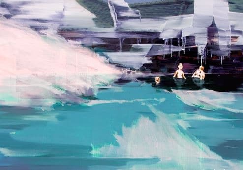 겨울 물놀이 · 캔버스에 유채 · 181.8×227.3cm · 2012 · swimming in winter · oil on canvas