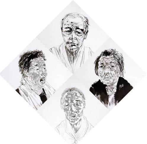 풍조(風潮)1 · 연선지에 수묵 · 100×100cm · 2019 · tendency 1
