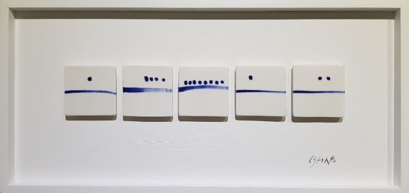 빛으로부터 온 색 블루 · Ceramic · 67x32cm · 2019 · Ceramic