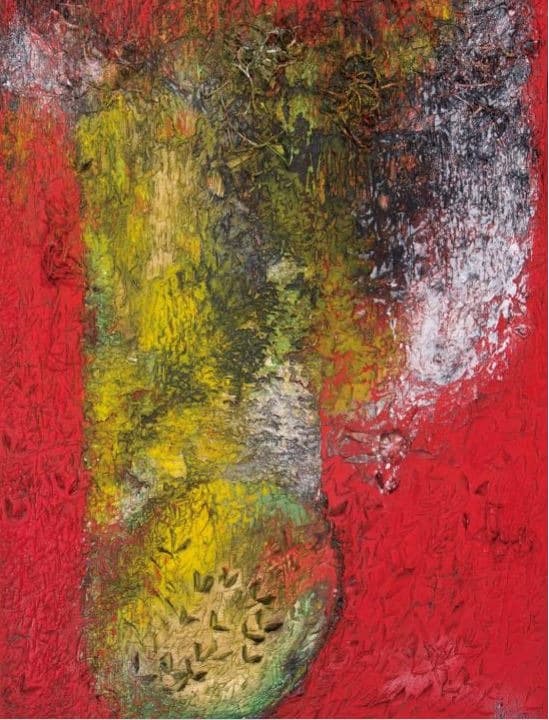 알 품은 나무 · Mixed media on canvas · 194x130cm · 2007