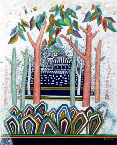 만남 · 캔버스에 아크릴채색 · 162.2×130.3cm · 2002