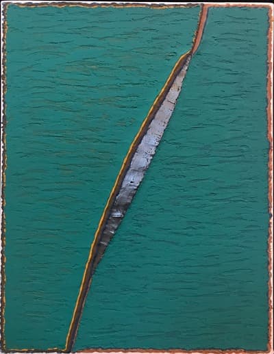 권순익   적·연(積·硏) - 틈 (7-05) · mixed media on canvas · 40.9x31.8cm · 2019 · mixed media on canvas